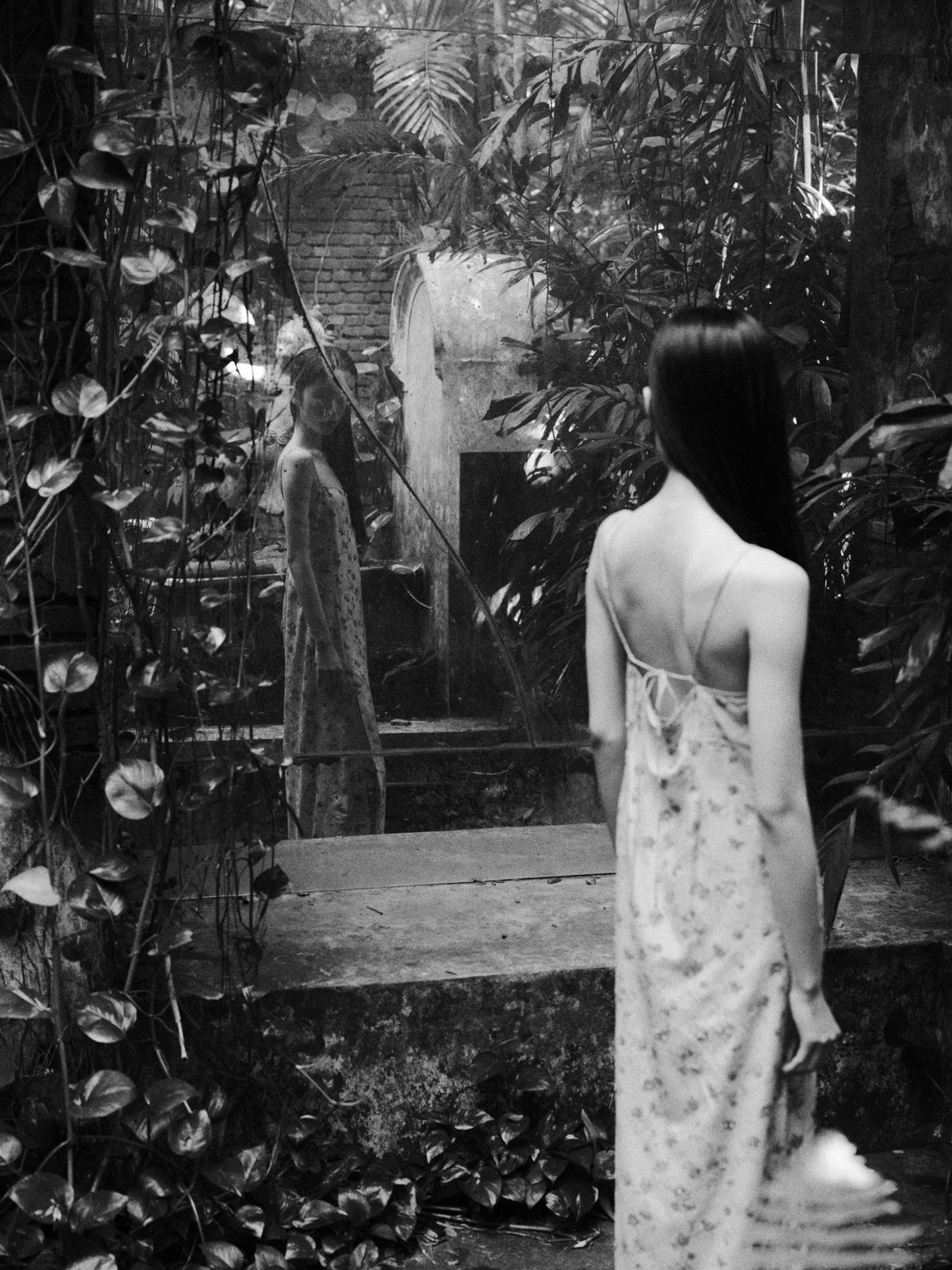 Japanese Poem Silk & Cotton Peach Dress