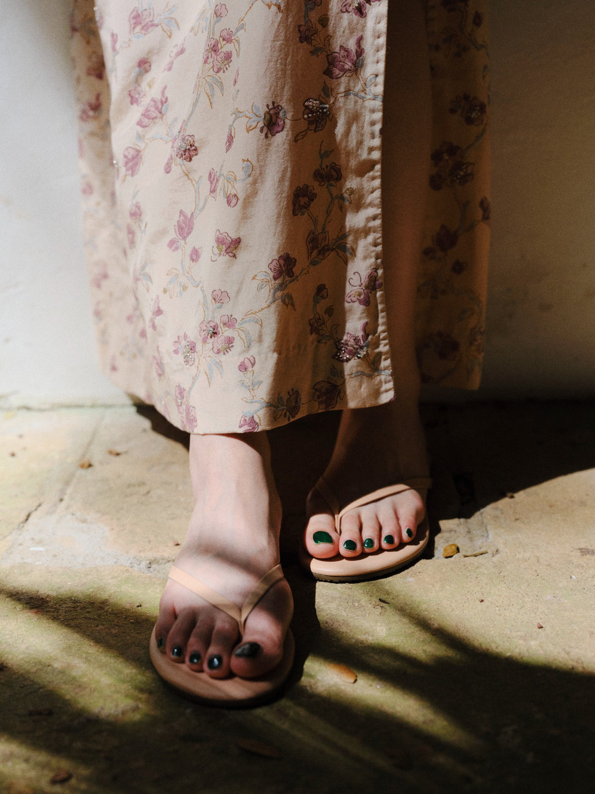 Japanese Poem Silk & Cotton Peach Dress
