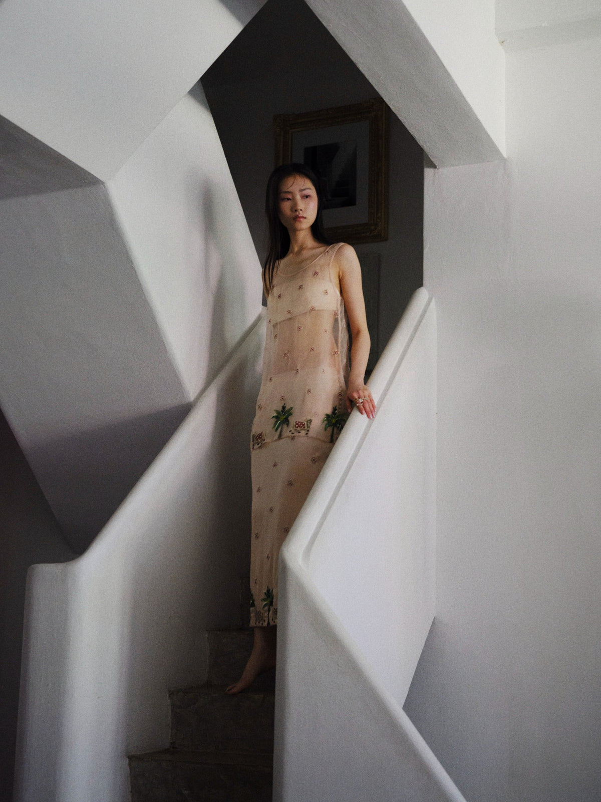 Pichwai Silk Satin Peach Skirt