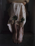 Pichwai Silk Satin Peach Skirt