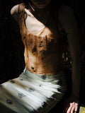 Butterfly Dance Silk Organza Bronze Top