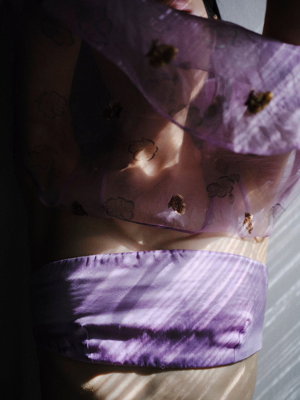 Silk Satin Lilac Bandeau